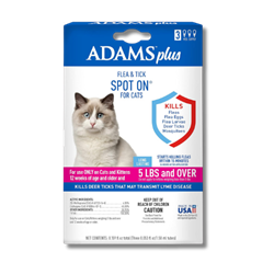 Adams™ Plus Flea & Tick Spot On for Cats - Over 5 lbs. 
