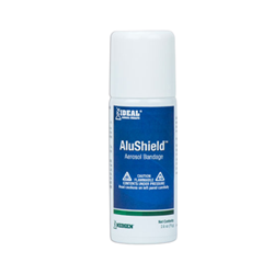 Ideal® AluShield™ Ideal, AluShield, Neogen, Pet, Live, stock, Equine, Horse, Wound, Care, Bandage, Animal, liquid, convenient, easy, proof, water, resistant, aerosol, protective, barrier, external, irritant, wound, small, large, medium, application, minor, major, cut, abrasion, antibiotic, residue, Fast, easy, breathe, ointment, salve, reduce, risk, infection, easily, removed, soap, water, first, aid, heal, treat, soothe, vet, pet, supply, supplies, cat, dog, feline, canine, farm, med, topical, supplement