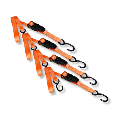 Ancra® 1” x 15’ S-Hook Ratchet Tie-Down - 4 Pack 