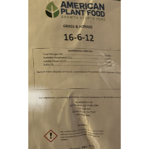 American Plant Food® 16-6-12/15S Grass/Forage 50# 