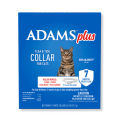 Adams™ Plus Flea & Tick Collar for Cats flea tick collar cats, cat flea collar, tick collar for cats, flea prevention cat, breakaway cat collar, water-resistant flea collar, odorless flea collar, non-greasy flea collar, flea allergy dermatitis, flea bite anemia, tapeworm prevention cat, flea control collar, cat pest control, long lasting flea collar, ADAMS flea collar, flea collar for small cats, flea collar for large cats, safe flea collar cats, flea tick protection, flea collar with safety snap