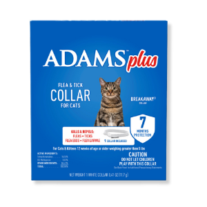 Adams™ Plus Flea & Tick Collar for Cats flea tick collar cats, cat flea collar, tick collar for cats, flea prevention cat, breakaway cat collar, water-resistant flea collar, odorless flea collar, non-greasy flea collar, flea allergy dermatitis, flea bite anemia, tapeworm prevention cat, flea control collar, cat pest control, long lasting flea collar, ADAMS flea collar, flea collar for small cats, flea collar for large cats, safe flea collar cats, flea tick protection, flea collar with safety snap