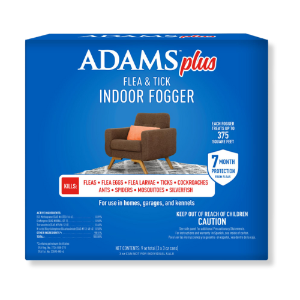 Adams™ Plus Flea & Tick Indoor Fogger Adams, Plus, Flea, Tick, Indoor, Fogger, Farnam, Central, Garden, Pet, Supplies, Home, Garden, flea, killer, break, life, cycle, prevent, infestation, insect, eggs, larvae, roach, ant, mosquito, silverfish, control, non, staining