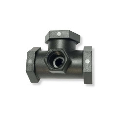 Ag Spray® 1/2" FPT Tee - Poly w/ 1/4" FPT Gauge Port 
