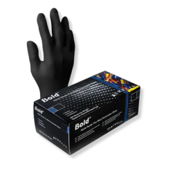 Agri-Pro® Black Nitrile Exam Gloves - Bold 