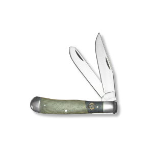 American Buffalo® Roper Trapper Rattler Micarta Knife 