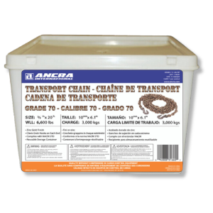 Ancra® 3/8" x 20' Chain w/ Clevis Hooks Pail (Grade 70) 