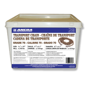 Ancra® 5/16" x 20' Chain w/ Clevis Hooks Pail (Grade 70) 