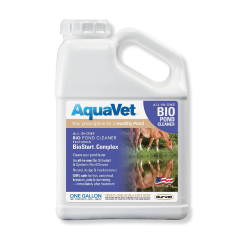 Durvet® AquaVet Bio Pond Cleaner AquaVet® Bio Pond Cleaner, Durvet, pond management, Made in the USA, BIOSTART™ COMPLEX,  Natural muck removal, pond sludge removal, removes heavy organic debris, Highly concentrated probiotic formula, enhances natural bacteria, decomposition of pond sludge, decomposition of pond bottom muck,