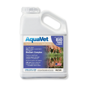 Durvet® AquaVet Bio Pond Cleaner AquaVet® Bio Pond Cleaner, Durvet, pond management, Made in the USA, BIOSTART™ COMPLEX,  Natural muck removal, pond sludge removal, removes heavy organic debris, Highly concentrated probiotic formula, enhances natural bacteria, decomposition of pond sludge, decomposition of pond bottom muck,