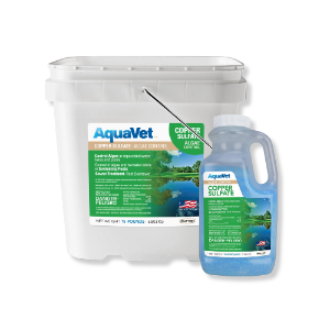 Durvet® AquaVet Copper Sulfate AquaVet® Copper Sulfate, Durvet, pond management, Made in the USA, granular copper sulfate, ALGAE CONTROL, kill floating algae, submerged algae, planktonic algae, pond algae, lake algae, Microscopic algae, Filamentous algae, Chara algae, submerged algae, rooted algae, treat Unpleasant pond odor,