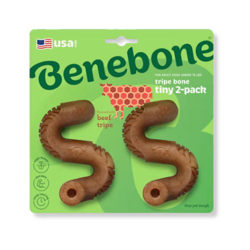 Benebone® 2-Pack Tiny Tripe Bone Chew Toy 