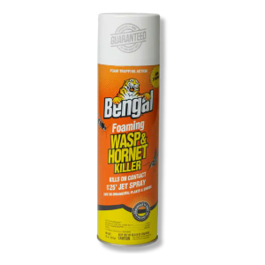 Bengal® Foaming Wasp & Hornet Killer 084865971217, Bengal® Foaming Wasp & Hornet Killer, Bengal, water-based foaming insecticide, wasp killer, wasp spray, hornet killer, hornet spray, foam trapping insecticide, kills on contact, non-staining, vinyl siding, shingles, landscape plants & shrubs, quick knockdown,  encapsulates the wasp nest, Up to 25' jet spray