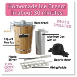 Buffalo® Ice Cream Maker Electric & Hand Crank 