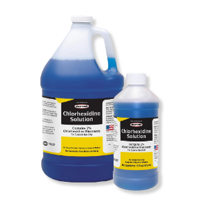Durvet® Chlorhexadine Solution A topical aqueous cleaning solution, horses, dogs, superficial cuts, abrasions, insect stings