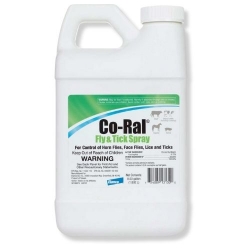 Elanco® Co-Ral Fly & Tick Spray Co-Ral®, Fly, Tick, Spray,  controls, horn, flies, lice, ticks, beef, non-lactating, dairy, cattle, lactating, face, back, rubber, beef, lice, horses, slaughter, swine