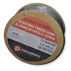Performance Wire® Electric Fence Wire Galvanized17ga X 1/4 mile (4) 