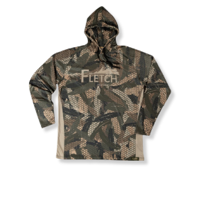 Fletch® Lightweight Hoodie Raglan Sleeve Shirt – Honeycomb Pattern 