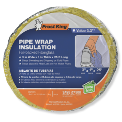 Frost King® Foil Backed Fiberglass Pipe Wrap 