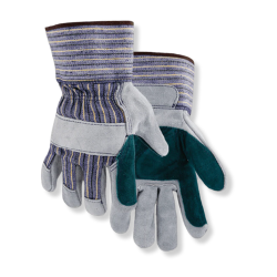 Golden Stag© Split Cowhide Double Palm, Safety Cuff 