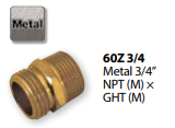 Hose Fitting 3/4 NPT(m) x GHT(m) 