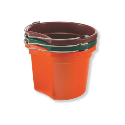KD Equestrian® 8 Qt. Flat Back Silver Line Bucket 