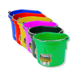 Little Giant® Flat Back Plastic Bucket (8 Qt.) Little Giant Flat Back Plastic Bucket, 8 Qt bucket, 8 Quart Bucket, 8 Quart Pail, Plastic Pail, Miller Manufacturing, Miller Mfg, Little Giant, Little Giant Plastic Bucket, Feeding Bucket, Livestock Feeder, Stackable Feeder, Livestock Supplies, Stock Feeder, Stock Supplies, Stock Watering, P8FB, Hanging Bucket, Flat Back Bucket