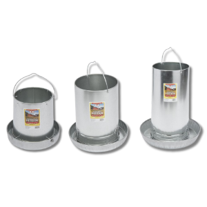 Little Giant® Galvanized Hanging Feeder Little Giant®, Galvanized, Hanging, Feeder, Miller, MFG, Poultry, chickens, save, floor, space, reduce, waste, eliminating, scratching, cut, down, debris, feed, Constructed, heavy-gauge, galvanized, steel, years, service, rolled, edges, safety, Hanging, handle, 12, lb., 12", diameter, 10.125", high, Pan, 30, lb., 10.75", 13.875", 14", 40, lb., 11", 19.25", high,17"