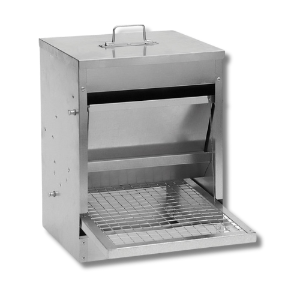 Little Giant® Galvanized Treadle Poultry Feeder Little Giant Galvanized Treadle Poultry Feeder, Little Giant Poultry Feeder, Treadle Feeder, Chicken Coop, Chicken Supplies, Chicken Water, Little Giant, Miller Mfg, Miller Manufacturing, Treadle, Poultry Supplies, Chicken Feeder