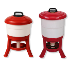 Little Giant® Plastic Dome Waterer Little, Giant®, Plastic, Dome, Waterer, Miller, MFG, Livestock, Poultry, Supplies, adult, birds, strong, heavy, duty, plastic, Top, fill, design, easy, valve, base, controls, water, flow, filling, flat, ground, chickens, ducks, 5, Gallon, 40, chickens, 8, 80, 100, 10, 120