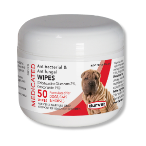 Durvet® Medicated Antibacterial and Antifungal Wipes 