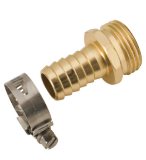 Metal Male Coupling w/ Steel Clamp 