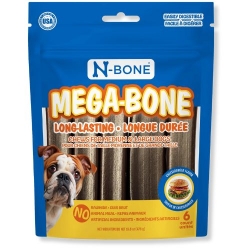 N-Bone® Mega-Bone Long-Lasting Chew Cheeseburger Flavor 6 count 