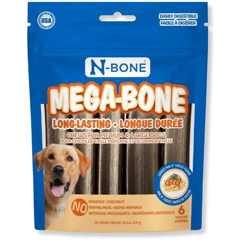 N-Bone® Mega-Bone Long-Lasting Chew Mac n' Cheese 