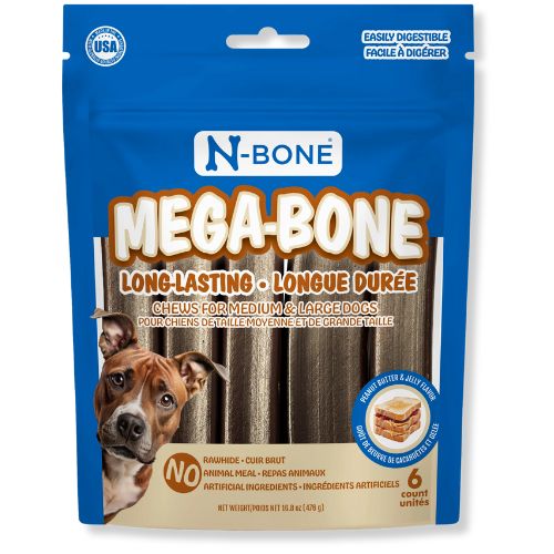 N-Bone® Mega-Bone Long-Lasting Chew Peanut Butter & Jelly 