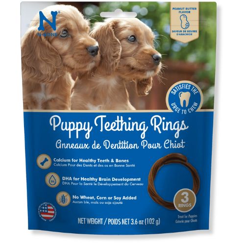 N-Bone® Puppy Teething Rings Peanut Butter Flavor 