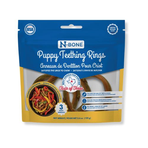 N-Bone® Puppy Teething Rings Taste of Texas Chicken Fajitas Flavor 