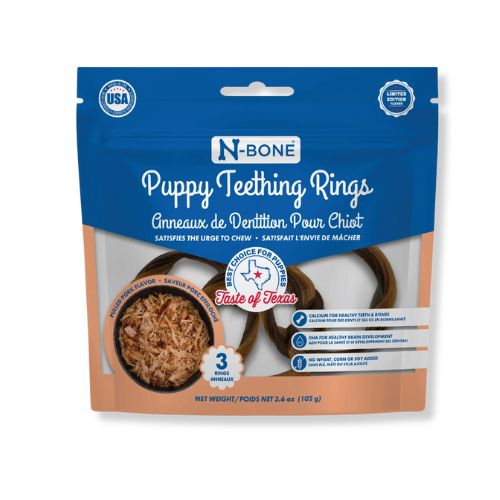 N-Bone® Puppy Teething Rings Taste of Texas Pulled Pork Flavor 