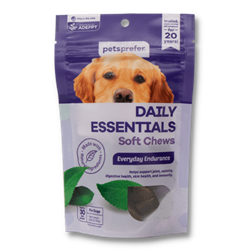 PetsPrefer® Daily Essentials Soft Chews petsprefer, pets, prefer, Daily, Essentials, Soft, Chews, every, day, 30, support, joint, calm, digestive, health, care, vet, med, skin, immunity, antioxidant, vitality, ADEPPT, shell, fish, turmeric, potassium, vitamin, a, d, d3, b, e, Enzymes, Probiotics, dog, canine, pet, supply, vitamin, supplement, food, treat