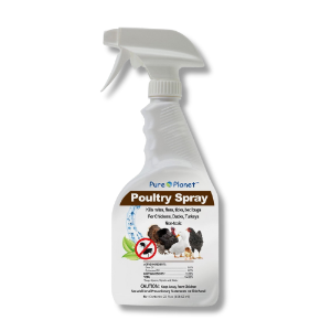 Pure Planet™ Poultry Spray Pure Planet™, Poultry, Spray, Davis, Manufacturing, Durvet, Insect, Control, non-toxic, all-natural, clove, oil, cottonseed, kills, mites, lice, fleas, ticks, bed bugs, chickens, ducks, turkeys, coop, floors, chicken, litter, feed, water, lines, walls, support, beams, cages, stalls