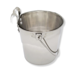 QT Dog® Flat Sided Bucket w/ Hooks (13 qt.) 