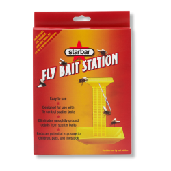 Starbar® Fly Bait Station Starbar® Fly Bait Station, Farnam, Central Life Sciences, Scatter baits, fly baits, fly attractant,  fly killer, inseciticide, QuickBayt, Golden Malrin