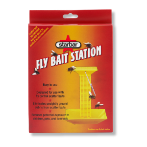 Starbar® Fly Bait Station Starbar® Fly Bait Station, Farnam, Central Life Sciences, Scatter baits, fly baits, fly attractant,  fly killer, inseciticide, QuickBayt, Golden Malrin