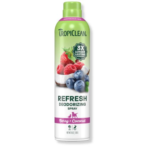 TropiClean® Grooming Berry + Coconut Deodorizing Pet Spray 