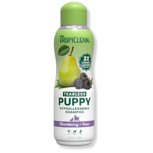 TropiClean® Grooming Blackberry + Pear Tearless Puppy Shampoo 