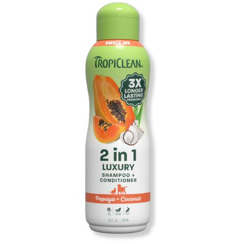 TropiClean® Grooming Papaya + Coconut Pet Shampoo & Conditioner 