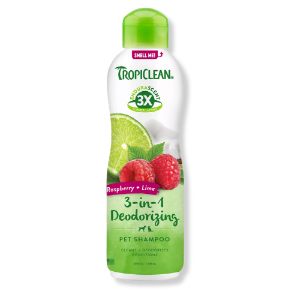 TropiClean® Raspberry & Lime 3-in1 Deodorizing Pet Shampoo 