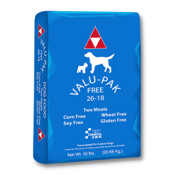 Specialty Feeds® Valu-Pak Blue 26-18 Valu-Pak, 26-18, Specialty, Feeds, Pet, supplies, Dog, food, Dry, AAFCO, Nutrient, Profiles, corn, free, soy