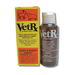 VetRx™ Goat & Sheep VetRx™, Goat, Sheep, Goodwinol, Products, Remedy, Livestock, Supplies, Health, Care, Medication, medications, meds, med, medicine, medecines, respiratory, problems, illness, ear, mites