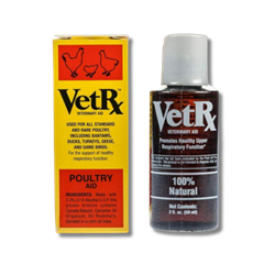 VetRx™ Poultry VetRx™, Poultry,  Goodwinol, Products, Remedy, Livestock, Health, Care, Medication, meds, medications, medicine, medecines, respiratory, diseases, CRD, roup, scaley, leg, mites, favus, eye, worm, chickens, turkeys, game, birds
